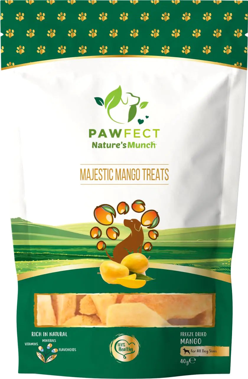 Natures Munch Freeze-Dried Hevenly Mango Treats for Dogs | Hypoallergenic Dog Treats Grain-Free | Healthy Dog Treats (1.41oz)